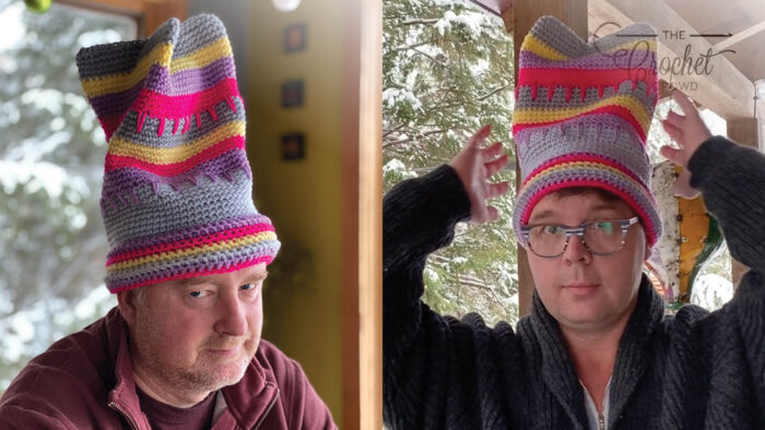 Crochet Valentine Hat Really Tall