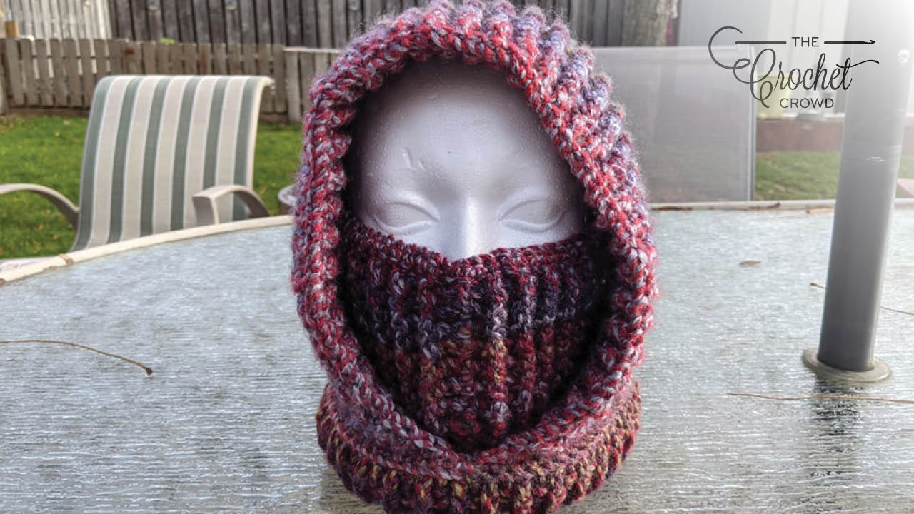 Hooded Crochet Cowl.