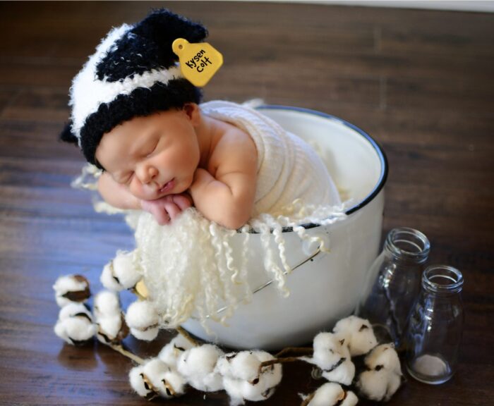 Crochet Baby Cow Hat