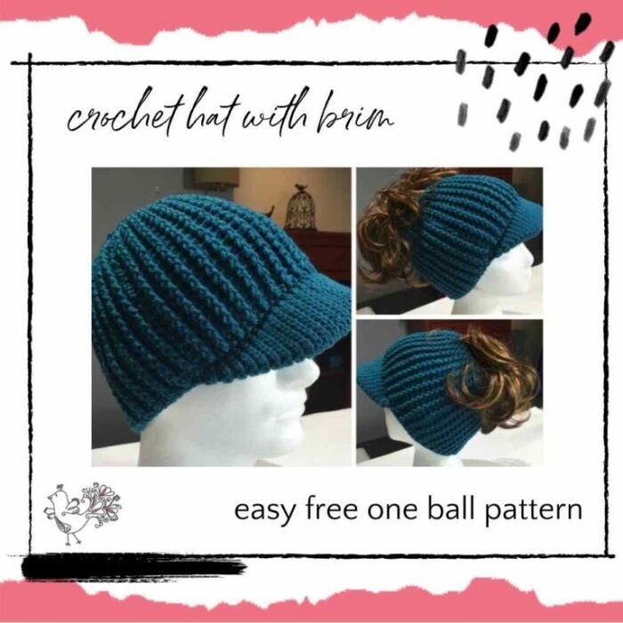 Crochet Hat with Brim