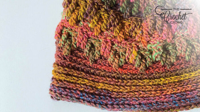 Crochet Curtain Call Hat Close Up