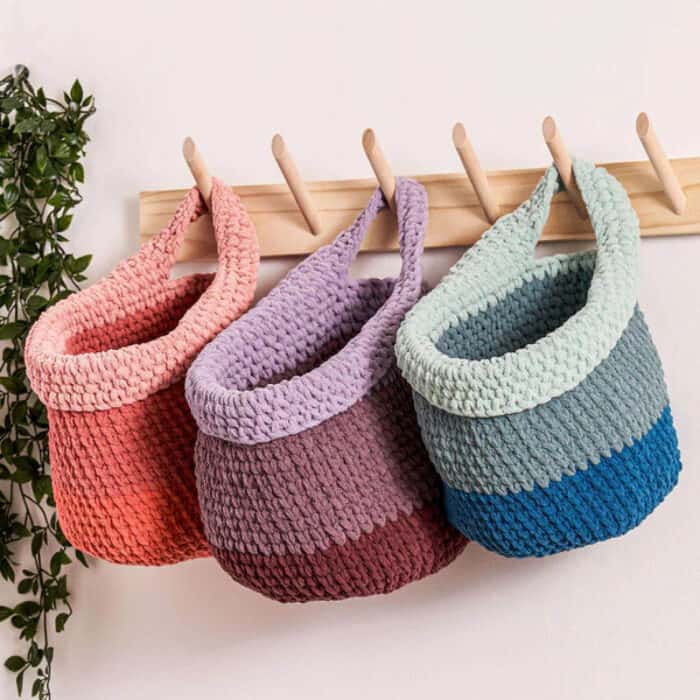 Crochet One and Done Hanging Basket Pattern