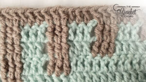 Crochet Waterfall Stitch in Double Crochet