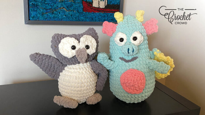 Ollie the Owl and Sparkle Crochet Dragon
