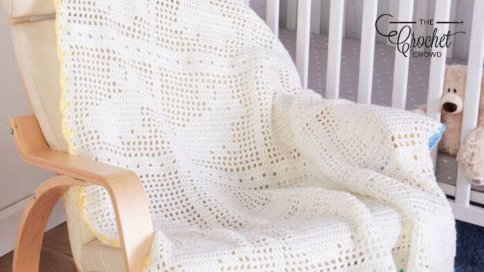 Bunny Filet Crochet Blanket