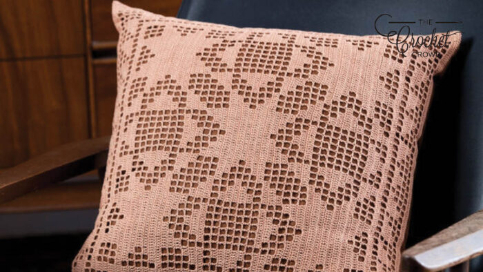 Crochet Filet Quilt Block Pillow