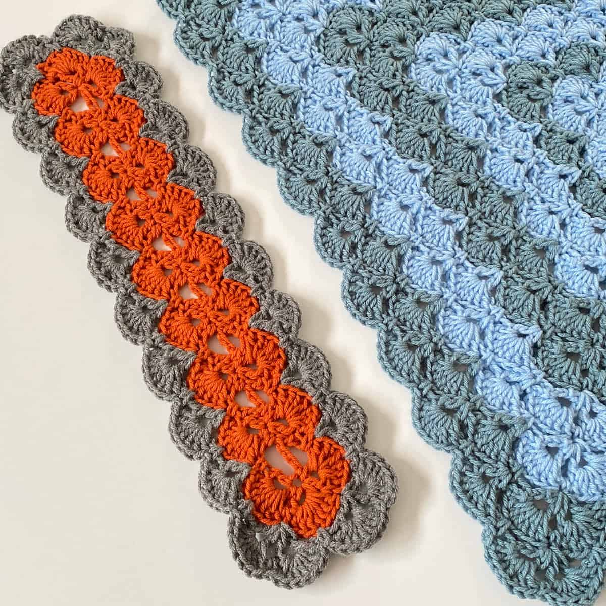 Crochet Multiple Sizes of Interlocking Shells Blanket