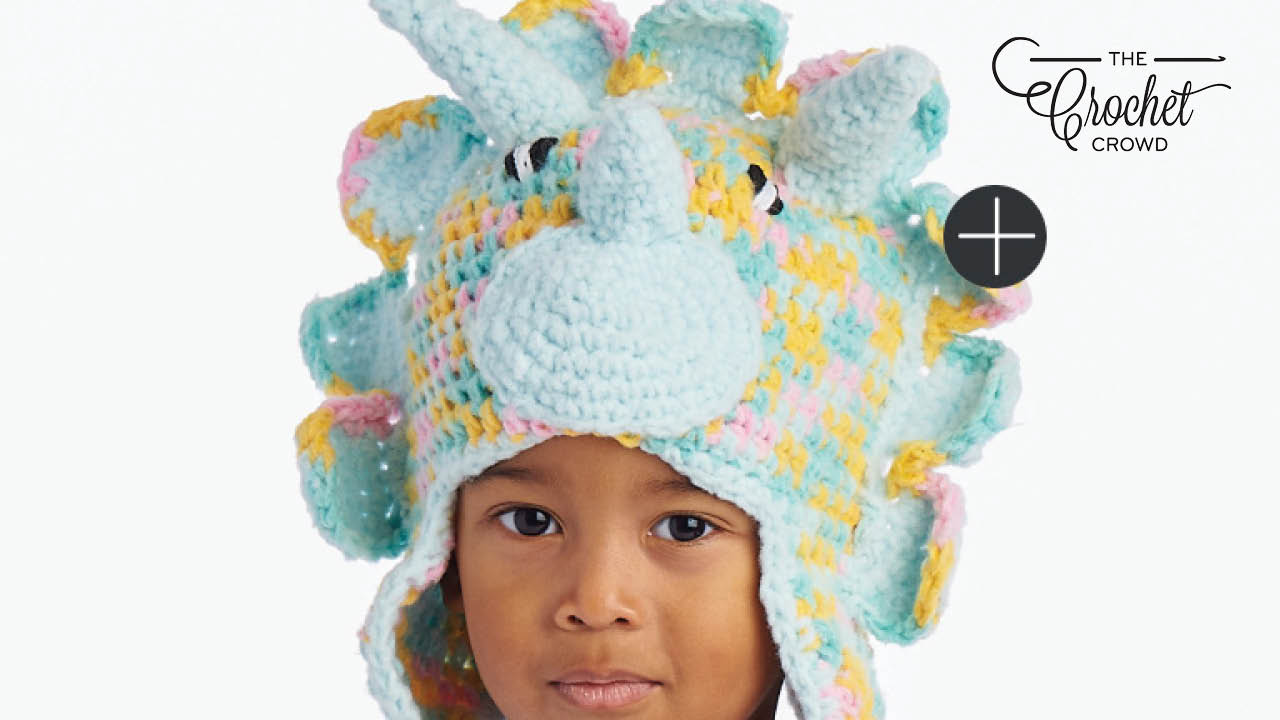 Triceratops Hat in Crochet