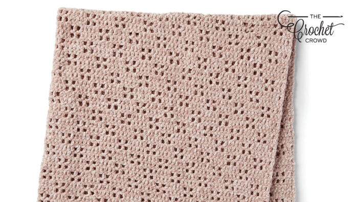 Crochet Velvety Filet Baby Blanket