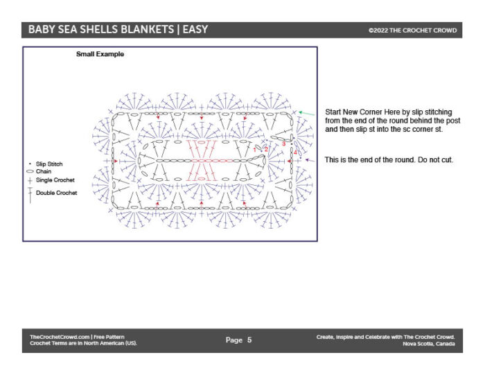 Baby Sea Shells Blanket Crochet Diagram