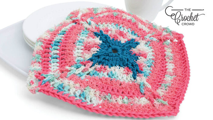 Crochet Braided Square Dishcloth