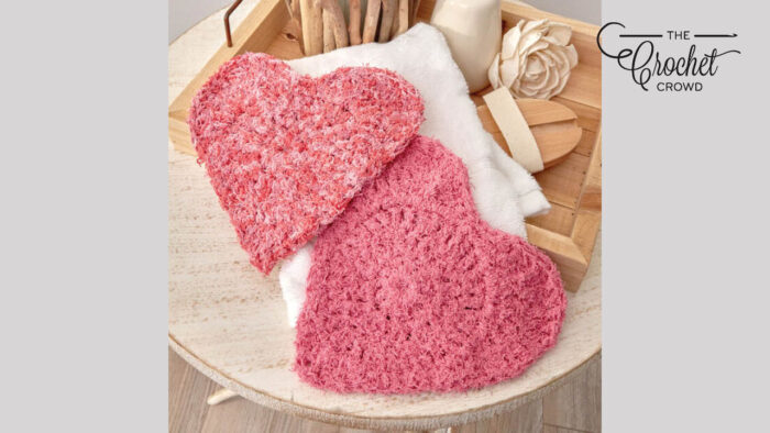 Crochet Here's My Heart Scrubby