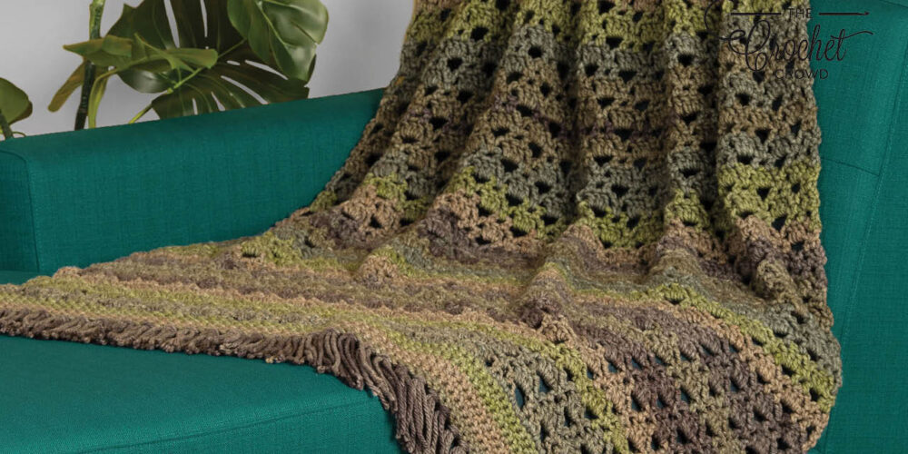 Crochet Stacking Triangles Lacy Blanket