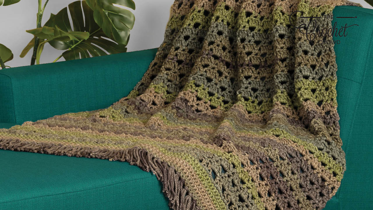 Crochet Stacking Triangles Lacy Blanket