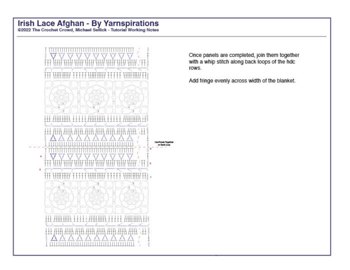 Irish Lace Crochet Diagram Afghan