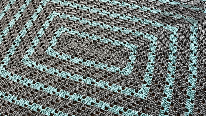 Crochet 2 + 4 Rectangle Afghan