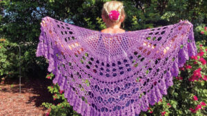 Sadie Crochet Half Circle Sampler Shawl