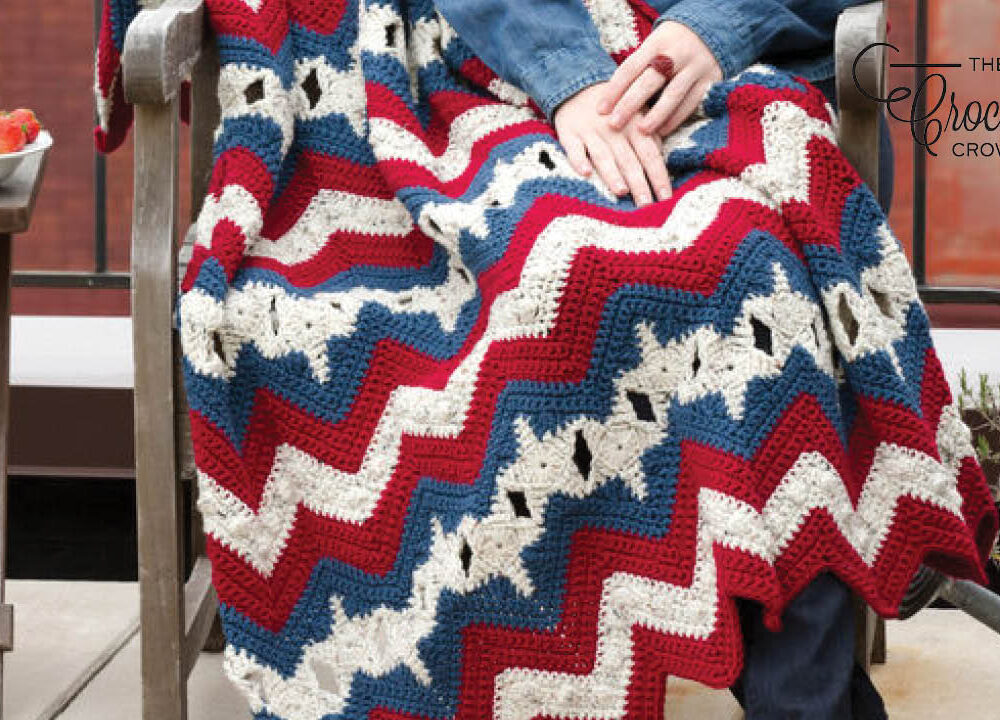 Crochet Stars and Stripes Blanket