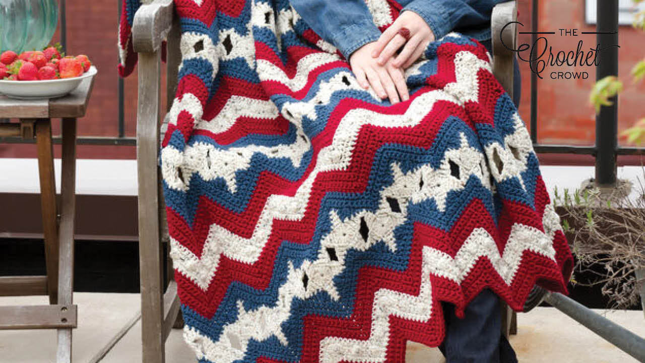 Stars and Stripes Ripple Throw Blanket with Corrections + Tutorial
