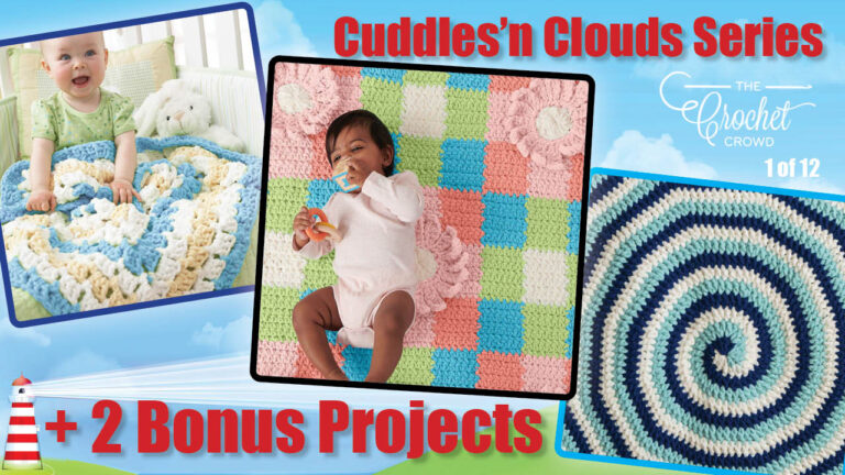 Cuddles'n Clouds Square Baby Blanket | The Crochet Crowd