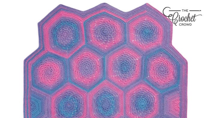 Coral Hexagon Ombre Afghan