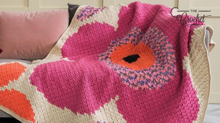 Corner to Corner Crochet Pop Art Blanket