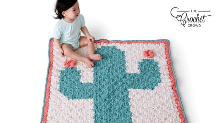 Crochet Cactus Baby Corner to Corner Blanket