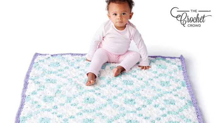 Crochet Corner to Corner Geometric Baby Blanket