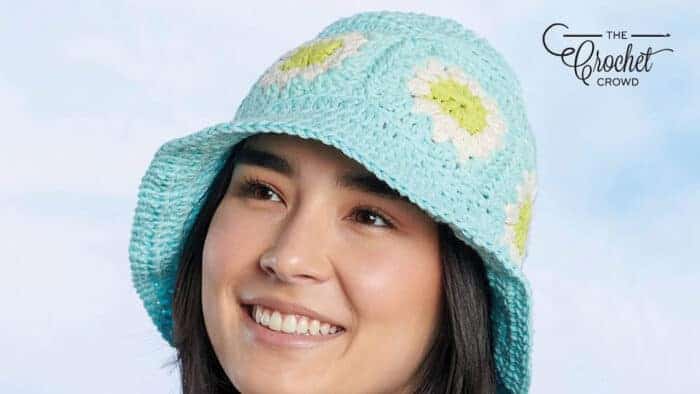 Crochet Flower Power Bucket Hat