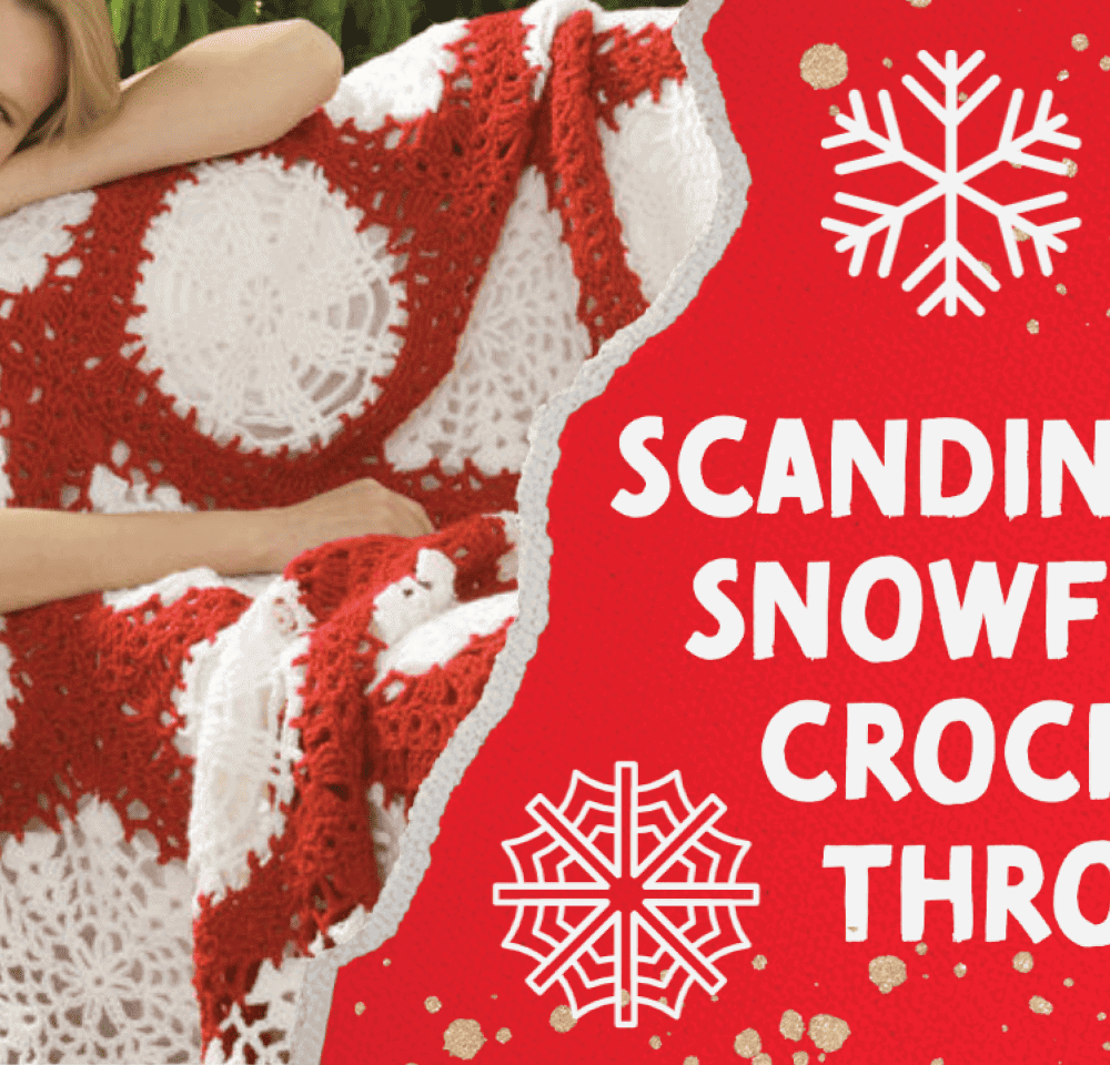 Crochet Scandinavian Snowflake Throw
