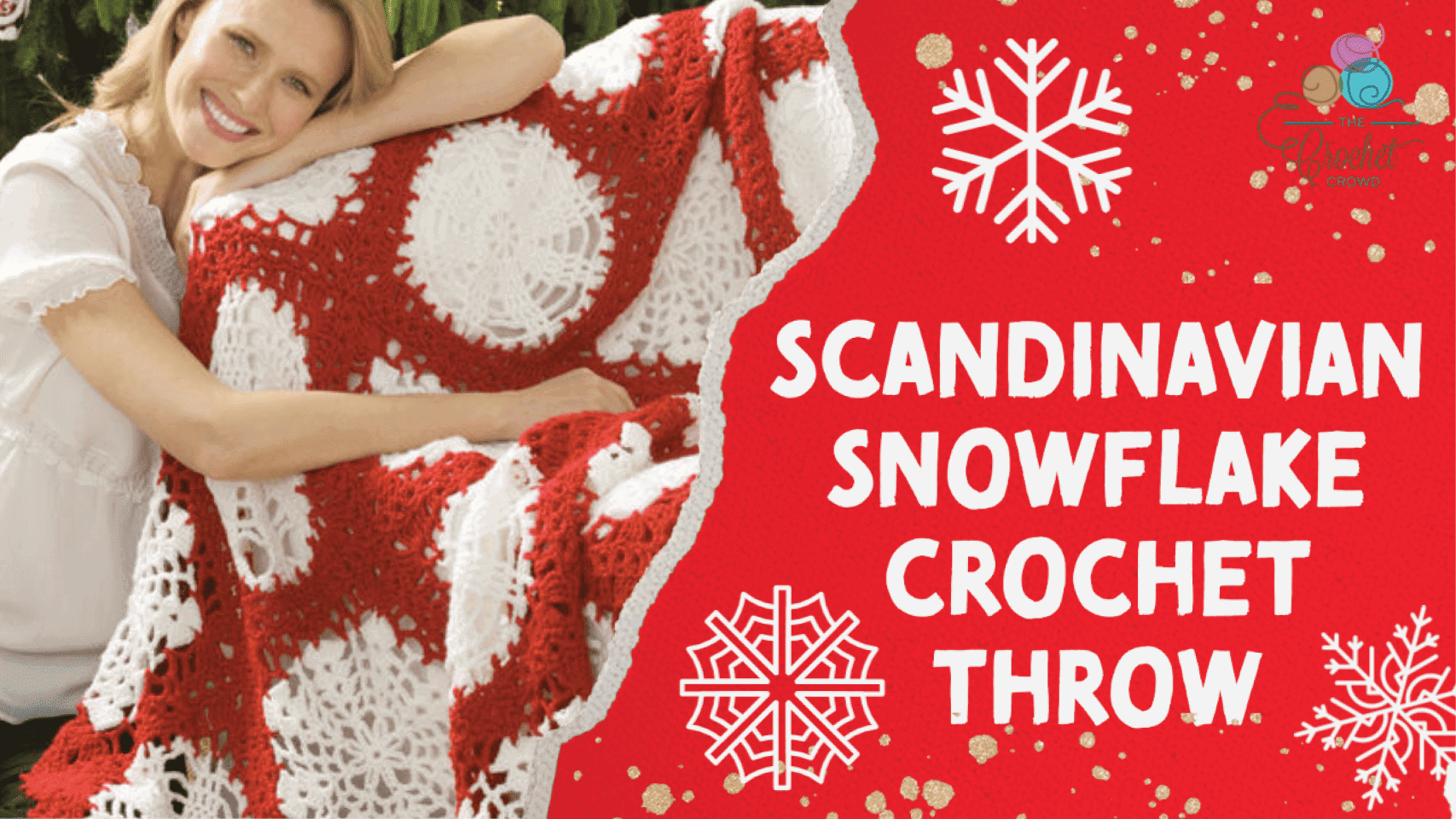 Scandinavian Snowflake Crochet Throw