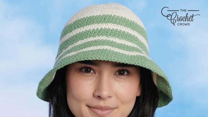 Crochet Stripes Bucket Hat