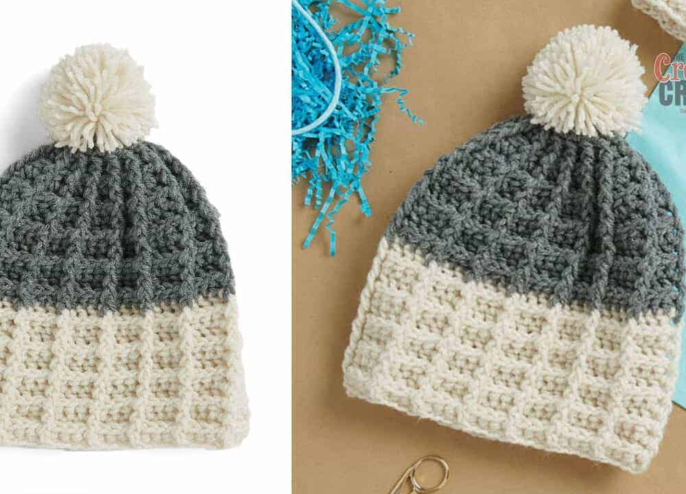 Crochet Waffle Stitch Hat