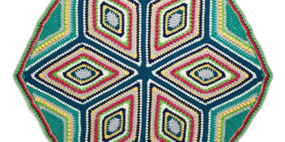 Crochet Study of Geometry Blanket Pattern