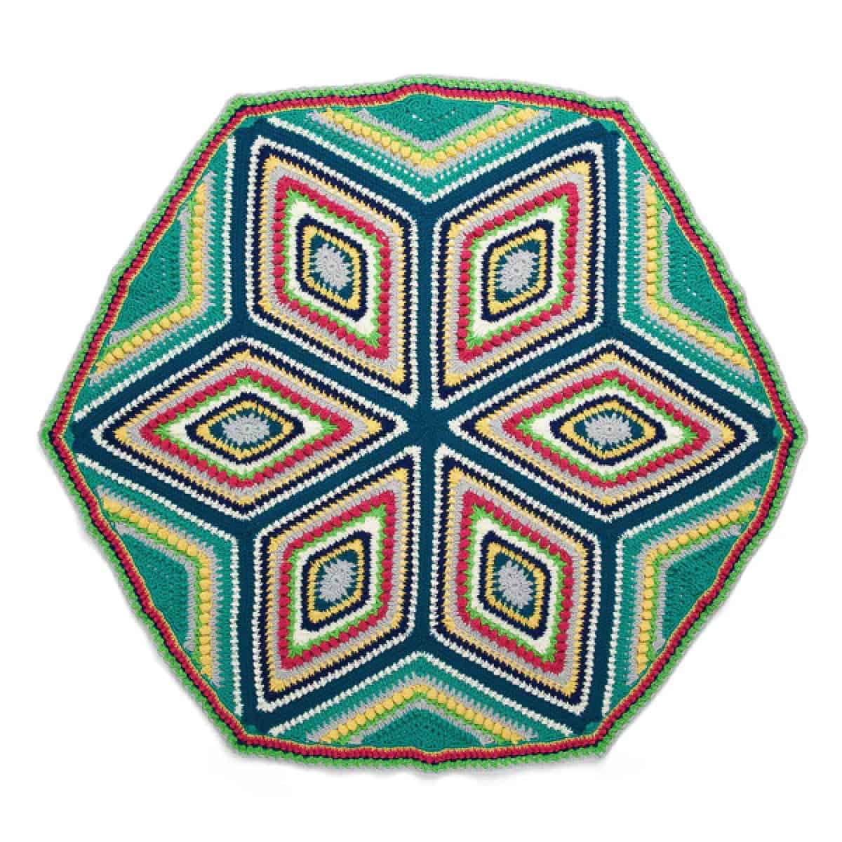 Crochet Study of Geometry Blanket Pattern
