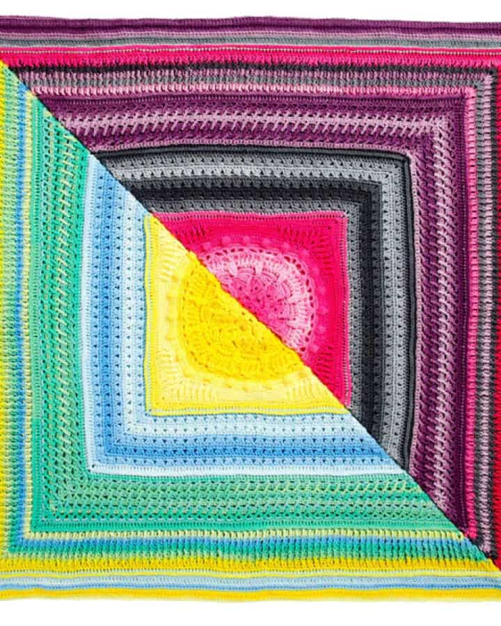 Crochet Study of Ombre Blanket Pattern