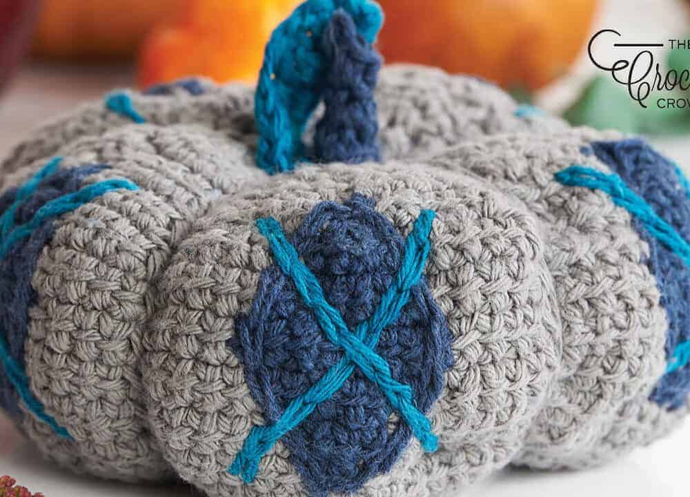 Argyle Crochet Pumpkin