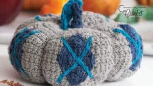 Argyle Crochet Pumpkin