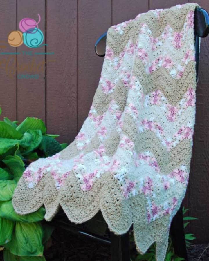 Crochet Baby Criss Cross Wave Blanket Pattern