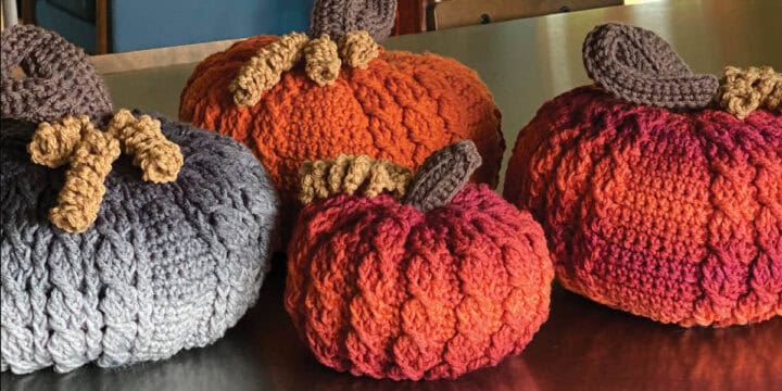 Crochet Braided Pumpkins Group of Free Patterns