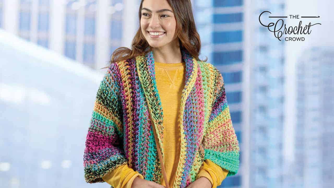Crochet Easy to Wear Cardigan with Model