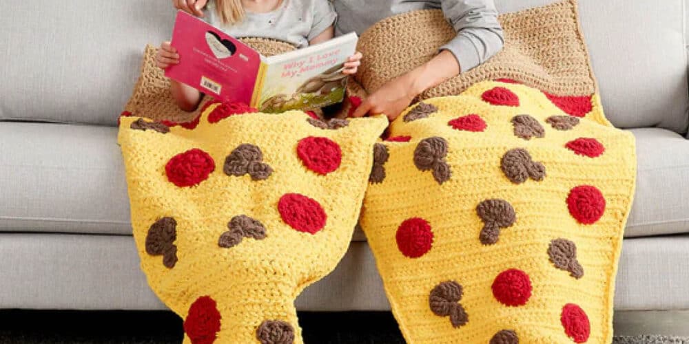 Crochet Pizza Night Snuggle Sack Pattern