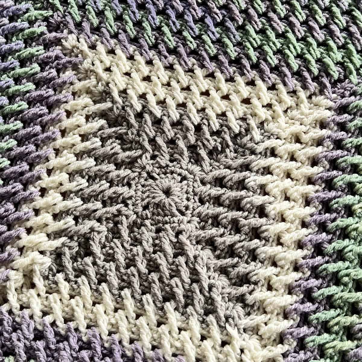 Crochet Suspension Stitch Square Pattern
