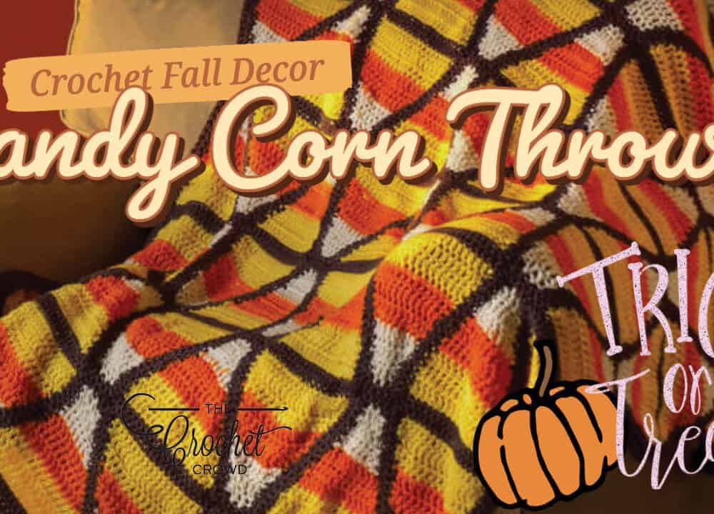 Candy Corn Crochet Throw