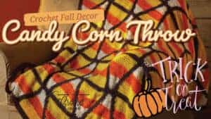 Candy Corn Crochet Throw