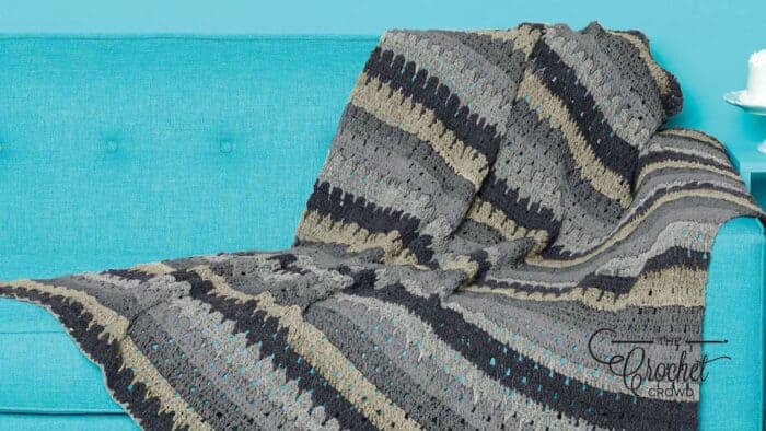 Caron Larks Foot Stitch Crochet Blanket