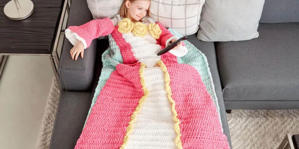 Crochet Princess Snuggle Sack Blanket Pattern