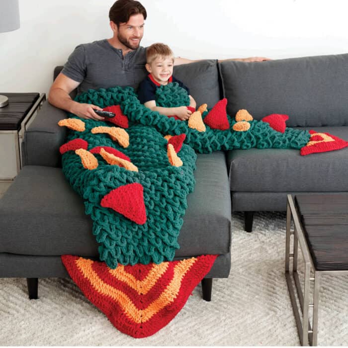 Crochet Skein of Thrones Dragon Tail Snuggle Sack Pattern
