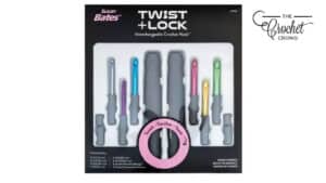 Susan Bates Twist + Lock Interchangeable Crochet Hook 3pc Set YOU CHOOSE  SIZE