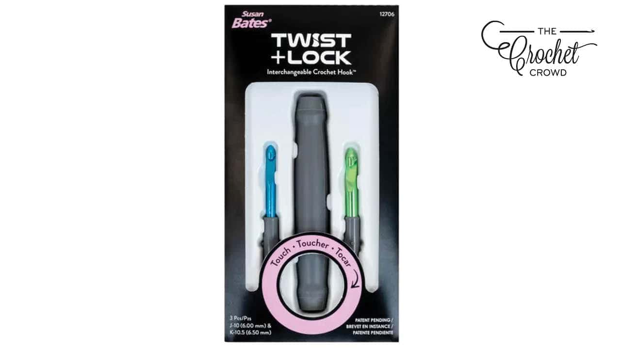 Susan Bates Twist + Lock Interchangeable Crochet Hook Deluxe Set